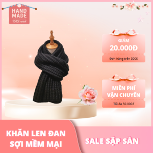 khăn len màu đen