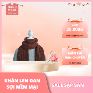 khăn len màu nâu