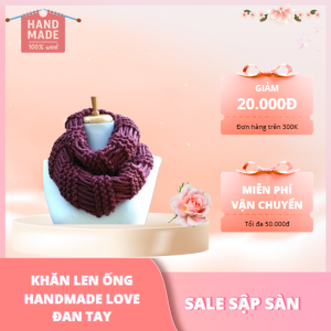 khăn len ống màu tím đậm