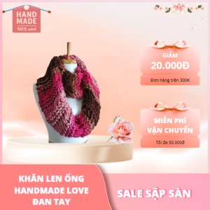 khăn len ống đa sắc