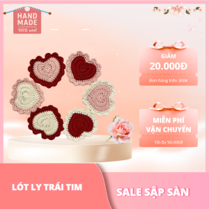 Lót ly len hình trái tim
