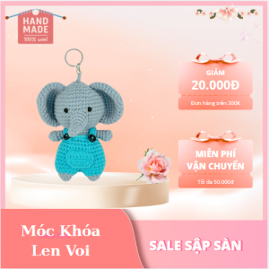 Móc Khóa Len Voi Handmade