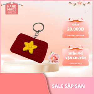 Móc Khóa Len Cờ Quốc Kì Việt Nam Handmade