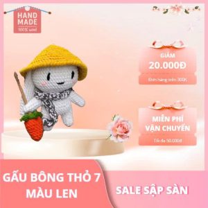 Gấu bông thỏ bảy màu