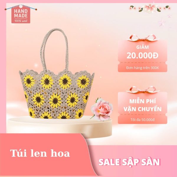 Túi len hoa cúc