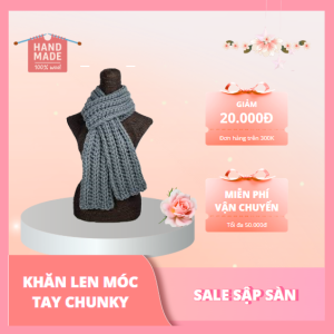 khăn len chunky xán