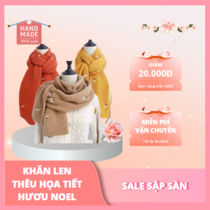 Khen len thêu họa tiết Hươu