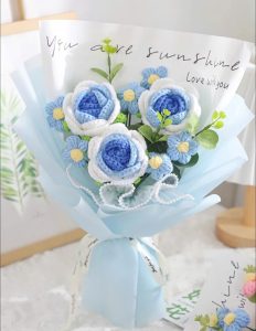 Bó hoa len xanh dương dành tặng người thương