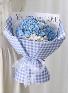 Bó hoa len xanh dương dành tặng người thương