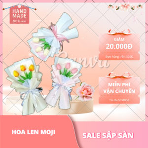 cach goi hoa len 3 bông