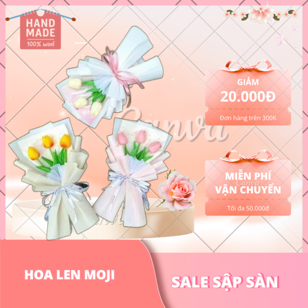 cach goi hoa len 3 bông