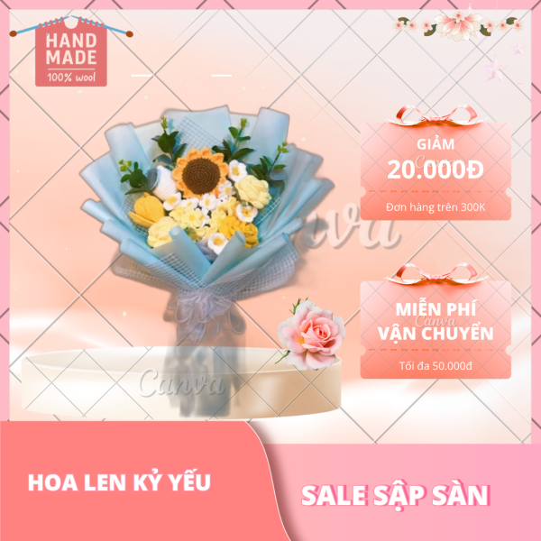 Bó hoa len kỷ yếu dễ thương – món quà ý nghĩa lưu giữ thanh xuân thời học sinh. - Hình ảnh 3