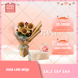 cach goi hoa len 3 bông