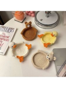 Mẫu lót ly bằng len hình con vật